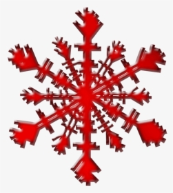 Snowflake 35163 Small Red - Single Snow, HD Png Download, Free Download