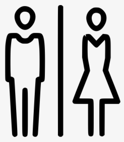 Men Women Toilet Wc Restroom - Women And Men Clipart, HD Png Download, Free Download