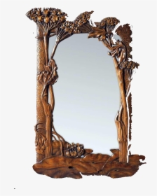 Transparent Tree Elevation Png - Art Nouveau Carved Wood Mirrors, Png Download, Free Download