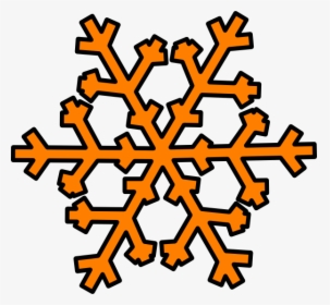 Orange Snowflake Clip Art At Clker - Transparent Background Red Snowflake, HD Png Download, Free Download