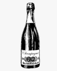 Champagne Black And White, HD Png Download, Free Download