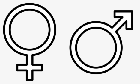 Gender Symbols Side By Side - Gender Symbols White, HD Png Download, Free Download