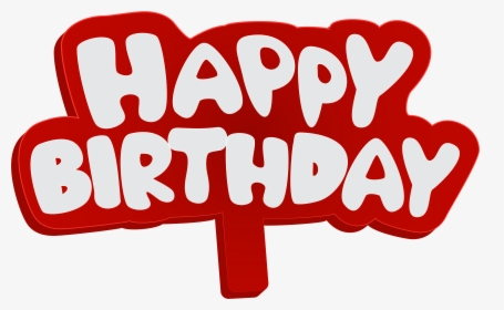 Happy Birthday Download Png - Happy Birthday بلون احمر, Transparent Png, Free Download