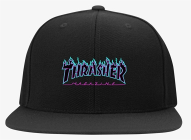Thrasher Puple Flame Logo Snapback Hat - Baseball Cap, HD Png Download, Free Download