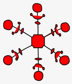 Snowflake, Red - Portable Network Graphics, HD Png Download, Free Download