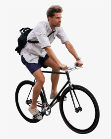 Cycling Png File - Person On Bicycle Png, Transparent Png, Free Download