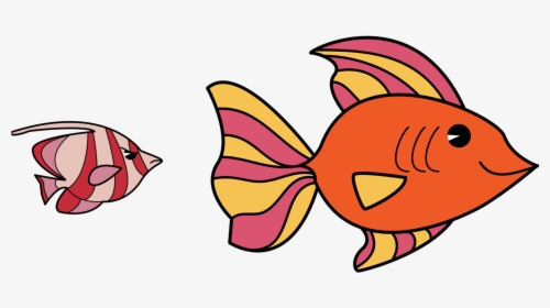 Small Fish Clipart - Big And Small Fish Clipart, HD Png Download, Free Download