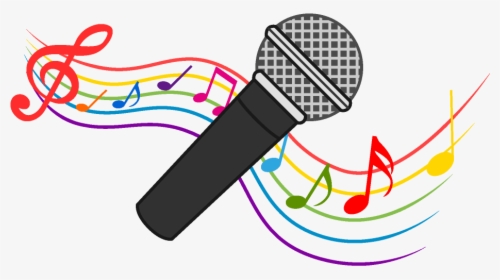 Microphone And Music Note Waving Clipart Download Picture - Guitar And Music Notes, HD Png Download, Free Download