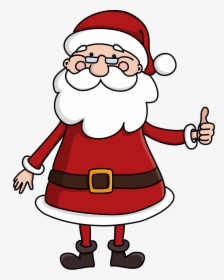 Santa Cartoon Png - Transparent Background Santa Clipart, Png Download, Free Download