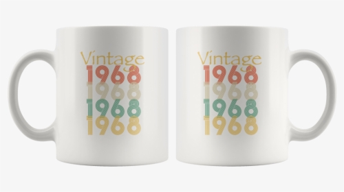 Vintage 1968, Happy Birthday White Gift Coffee Mug - Mug, HD Png Download, Free Download