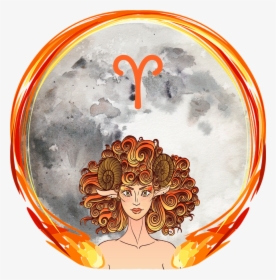 Aries Full Moon September - Illustration, HD Png Download, Free Download