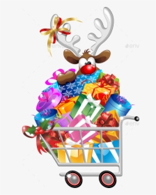 Christmas Shopping Cartoon, HD Png Download, Free Download