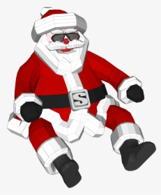 Christmas, Polygonal, Santa Claus - Santa Claus Walking Animation, HD Png Download, Free Download