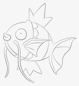 Clip Library Download Magikarp Lineart By - Magikarp Para Colorear, HD Png Download, Free Download