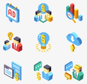 Digital Marketing - Isometric Icon, HD Png Download, Free Download