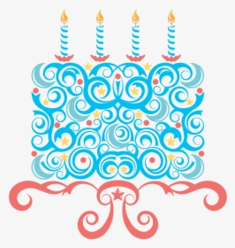 Happy Birthday Tasheba - Birthday Blue Cake Vector, HD Png Download, Free Download