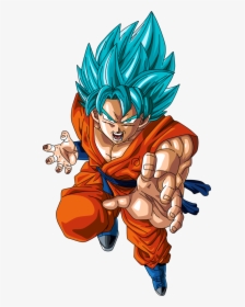 Goku En Super Saiyan Blue O Super Saiyan Dios Super - Dragon Ball Goku Ssj Dios Blue, HD Png Download, Free Download