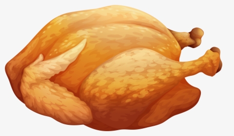 Roast Chicken Fried Chicken Chicken Meat Clip Art - Roast Chicken Clip Art, HD Png Download, Free Download