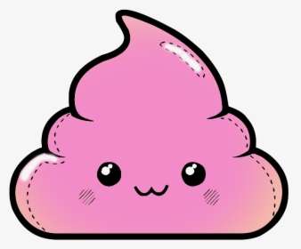 Kawaii Food Png - Cartoon Pink Poop, Transparent Png, Free Download