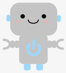 Kawaii Robot With Power Symbol Icons Png - Cute Robot Background Transparent, Png Download, Free Download