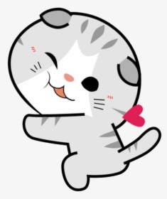 Kawaii Cat Png - Kawaii Cat Sticker Png, Transparent Png, Free Download