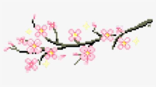 Sakura Japan Flower 8pix Pixel Pink Aesthetic Kawaii - Aesthetic Cherry Blossom Png, Transparent Png, Free Download
