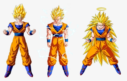 Goku Ss1-3 - Goku Super Saiyan 1 2 3, HD Png Download, Free Download