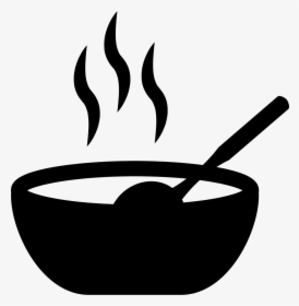 Food Bowl Computer Icons Clip Art - Hot Food Clipart Black And White, HD Png Download, Free Download