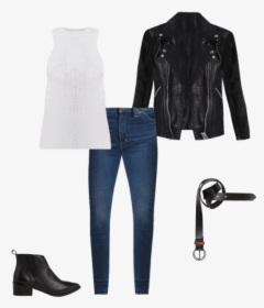 Leather Moto Jacket - Leather Jacket, HD Png Download, Free Download