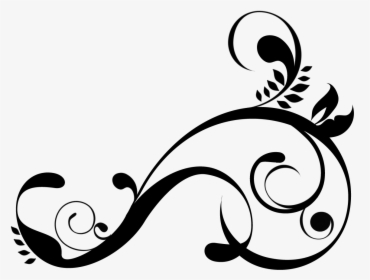 Flourish Png - Clipart Library - Black Swirls, Transparent Png, Free Download