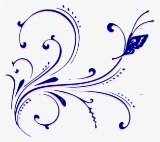 Butterfly Flourish Svg Clip Arts - Vector Clip Art Png, Transparent Png, Free Download