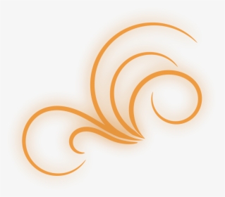 Orange Glowing Flourish Png Clip Arts - Orange Flourish Png, Transparent Png, Free Download