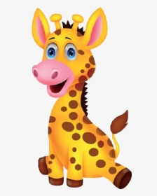 Baby Giraffe Cartoon - Baby Giraffe Clipart, HD Png Download, Free Download