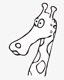 Collection Of Free Drawing Giraffes Head Download On - Giraffe Clipart Black And White, HD Png Download, Free Download