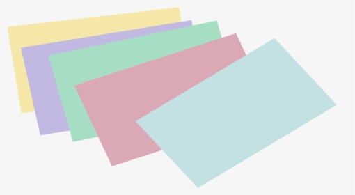 Stack Of Unlined Colored Index Cards - All Colored Index Card, HD Png Download, Free Download