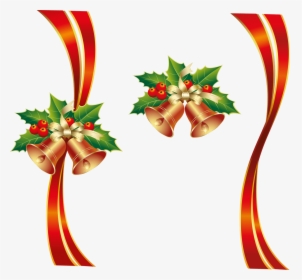 Christmas Ribbon Png Bells - Christmas Day, Transparent Png, Free Download
