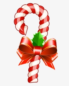 Cane Candy Transparent Large Stick Christmas Ribbon - Cute Christmas Candy Cane, HD Png Download, Free Download
