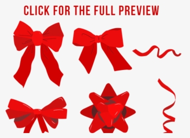 Christmas Bow Holiday Bows Ribbons Clipart Ribbon Transparent - Christmas Bow Ribbon Clipart, HD Png Download, Free Download
