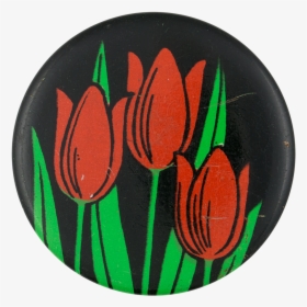 Red Tulips Art Button Museum - Tulip, HD Png Download, Free Download