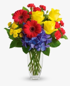 Red Yellow Blue Flower Arrangement, HD Png Download, Free Download
