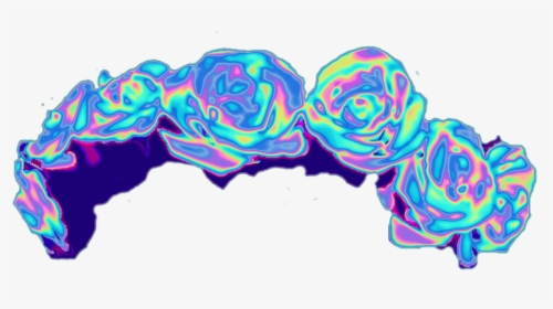 Top 10 Holographic Flowers These Stickers And So Much - Unicorn Flower Crown Transparent, HD Png Download, Free Download