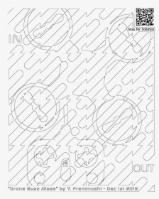Drone Buzz Maze Coloring Page Clip Arts - Line Art, HD Png Download, Free Download