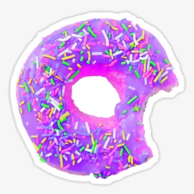 Donut Tumblr Dona Purple Morado P - Transparent Doughnut, HD Png Download, Free Download