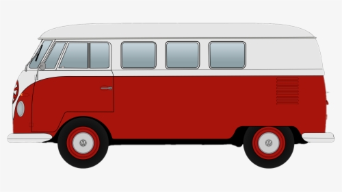 Red Volkswagen Camper Van Clipart - Volkswagen Type 2, HD Png Download, Free Download