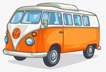 Vw Bus Art - Van Cartoon Png, Transparent Png, Free Download