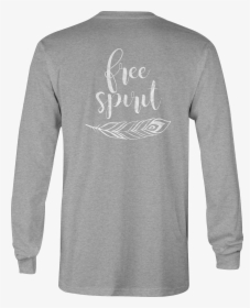 Long Sleeve Tshirt Free Spirit Tribal Feather Shirt - Long-sleeved T-shirt, HD Png Download, Free Download