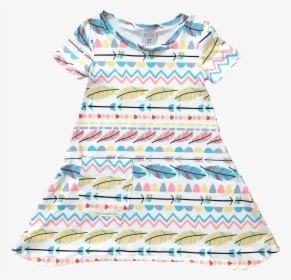 Tribal Feather Simple Pocket Dress"  Class="lazyload - Day Dress, HD Png Download, Free Download