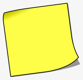 Yellow Notebook Paper Clipart - Sticky Note With Black Background, HD Png Download, Free Download