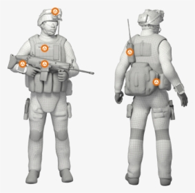 Cannon Soldier-worn Applications - Soldier, HD Png Download, Free Download