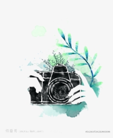 Lens Watercolor Photography Camera Free Download Png - Watercolor Camera Png, Transparent Png, Free Download